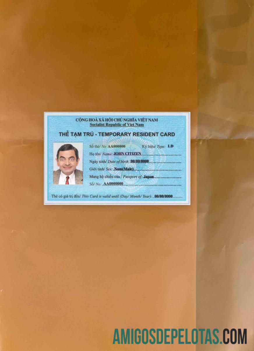 Cartão de residência no Vietnã Photolook FRONT amostra